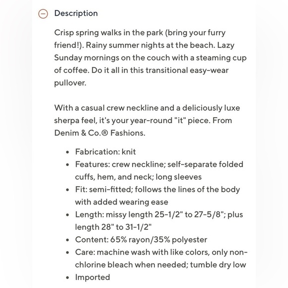 0309 - DENIM&CO Women’s Comfort Zone Baby Sherpa Crewneck Pullover Blush Pink - Picture 2 of 5